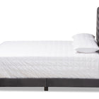 Baxton Studio Candace Luxe and Glamour Dark Grey Velvet Upholstered Queen Size Bed