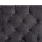 Baxton Studio Candace Luxe and Glamour Dark Grey Velvet Upholstered King Size Bed