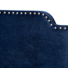 Baxton Studio Darcy Luxe and Glamour Navy Velvet Upholstered Full Size Bed