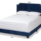 Baxton Studio Darcy Luxe and Glamour Navy Velvet Upholstered Full Size Bed