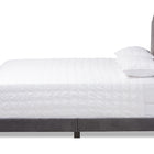 Baxton Studio Darcy Luxe and Glamour Dark Grey Velvet Upholstered King Size Bed