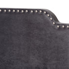 Baxton Studio Darcy Luxe and Glamour Dark Grey Velvet Upholstered King Size Bed