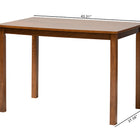 Baxton Studio Eveline Modern Walnut Brown Finished Wood 43-Inch Dining Table