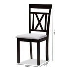 Baxton Studio Rosie Modern and Contemporary Grey Fabric Upholstered and Espresso Brown Finished Dining Chair Set of 2