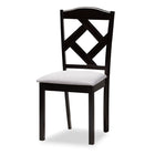 Baxton Studio Carlin Modern Transitional Grey Fabric Upholstered and Dark Brown Finished Wood 7-Piece Dining Set