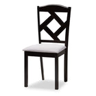 Baxton Studio Riona Modern Transitional Grey Fabric Upholstered and Dark Brown Finished Wood 5-Piece Dining Set