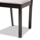 Baxton Studio Riona Modern Transitional Grey Fabric Upholstered and Dark Brown Finished Wood 5-Piece Dining Set