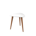 Manhattan Comfort Utopia Contemporary Modern 20" Triangle End Table in White