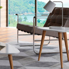 Manhattan Comfort Utopia Contemporary Modern 20" Triangle End Table in White
