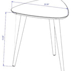 Manhattan Comfort Utopia Contemporary Modern 20" Triangle End Table in White