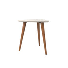 Manhattan Comfort Utopia Contemporary Modern 20" Triangle End Table in Off White