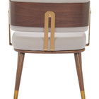 Zuo Brew Dining Chair Beige & Walnut