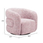 Zuo Refine Swivel Chair Pink Tweed