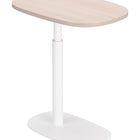 Zuo Buddy Adjustable Rotating Side Table Natural & White
