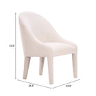 Zuo Domo Dining Chair Ivory