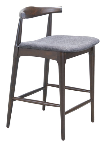 Zuo Tuzka Counter Stool (Set of 2) Gray & Espresso