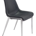 Zuo Magnus Dining Chair (Set of 2) Black & Silver