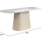 Zuo Nooka Dining Table White & Natural