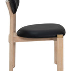 Zuo Rilou Dining Chair (Set of 2) Black & Natural