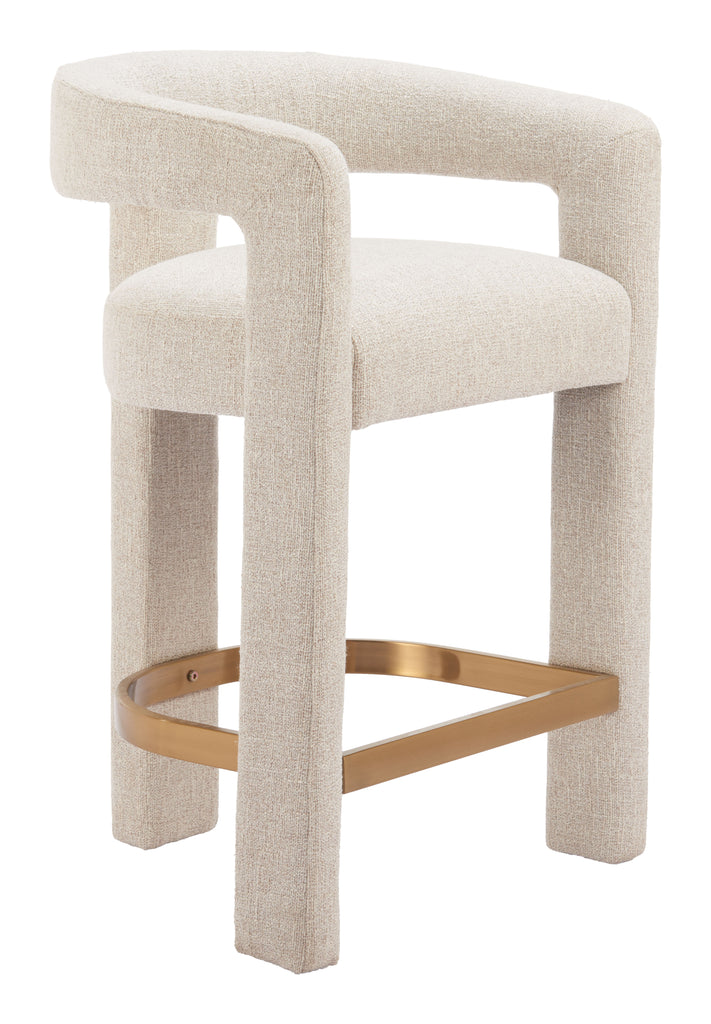 Zuo Saiko Counter Stool Beige