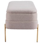Zuo Lebreton Storage Bench Oatmeal Beige