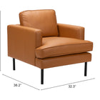 Zuo Decade Armchair Brown