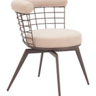 Zuo Saku Swivel Dining Chair Beige & Brown