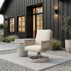 Zuo Rivan Swivel Dining Chair Beige