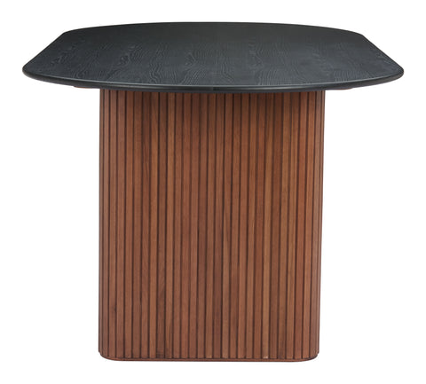 Zuo Lassig Dining Table Black & Walnut
