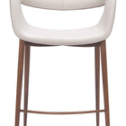 Zuo Limay Counter Stool Beige & Walnut