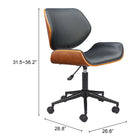 Zuo Flex Low Back Office Chair Black