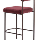 Zuo Livorno Counter Stool (Set of 2) Red & Bronze