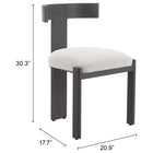 Zuo Tiana Dining Chair Black & Beige