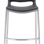Zuo Ace Barstool (Set of 2) Black & Silver