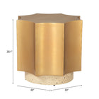 Zuo Osam Side Table Gold & Beige