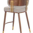 Zuo Brew Counter Stool Beige & Walnut
