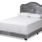 Baxton Studio Embla Modern and Contemporary Grey Velvet Fabric Upholstered Full Size Bed