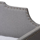 Baxton Studio Ally Modern and Contemporary Grey Fabric Upholstered Twin Size Sofa Daybed with Roll Out Trundle Guest Bed