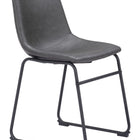 Zuo Smart Dining Chair (Set of 2) Charcoal