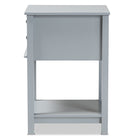 Baxton Studio Willow Modern Transitional Light Grey Finished 2-Drawer Wood End Table