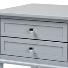 Baxton Studio Willow Modern Transitional Light Grey Finished 2-Drawer Wood End Table
