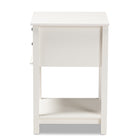 Baxton Studio Willow Modern Transitional White Finished 2-Drawer Wood End Table
