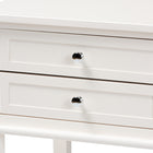 Baxton Studio Willow Modern Transitional White Finished 2-Drawer Wood End Table