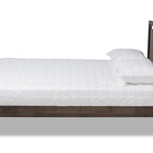 Baxton Studio Inicio Modern and Contemporary Charcoal Brown Finished Wood Queen Size Platform Bed