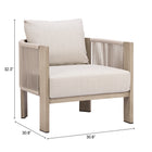 Zuo Sunlit Springs Accent Chair Gray