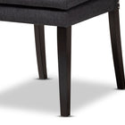 Baxton Studio Dylin Modern and Contemporary Dark Grey Fabric Upholstered and Dark Brown Finished Wood 7-Piece Dining Set