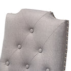 Baxton Studio Dylin Modern and ContemporaryGray Fabric Upholstered Button Tufted Wood Dining Chair Set of 2