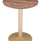 Zuo Alto Bistro Table Brown & Gold