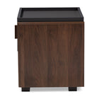 Baxton Studio Rikke Modern and Contemporary Two-Tone Gray and Walnut Finished Wood 1-Drawer Nightstand