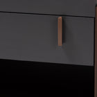 Baxton Studio Rikke Modern and Contemporary Two-Tone Gray and Walnut Finished Wood 1-Drawer Nightstand